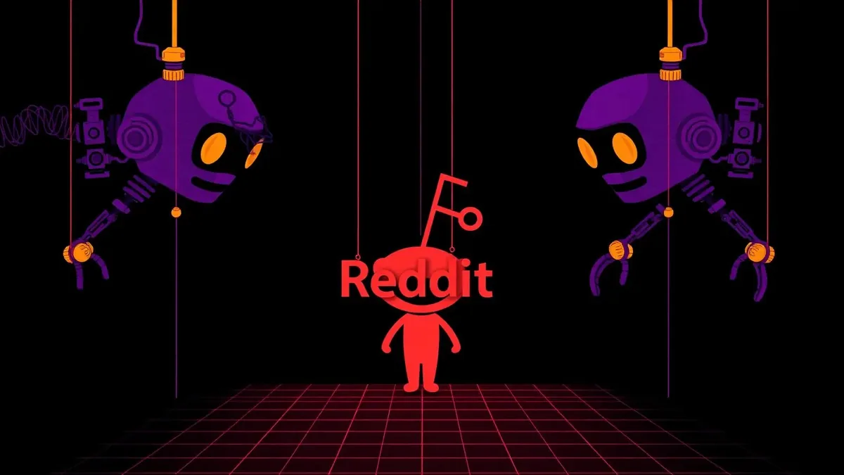 Illustration de Reddit manipulant les bots des IA génératives comme ChatGPT et Perplexity